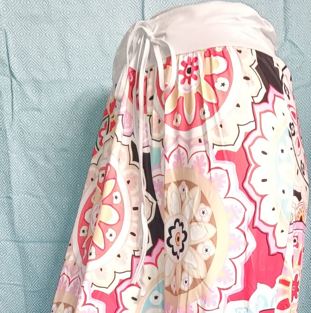 XXL Lounge Pants-Floral Blooming-Black & Pink Floral